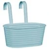 B&M Double Hooked Trough - Blue -Garden Furniture 392741 simply garden ribbed tin decorative large hooked pot blue 2
