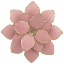 B&M Flower Wall Plaques 2pk - Pink -Garden Furniture 392757 2pk metal wall flowers pink 3