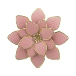 B&M Flower Wall Plaques 2pk - Pink -Garden Furniture 392757 2pk metal wall flowers pink 4