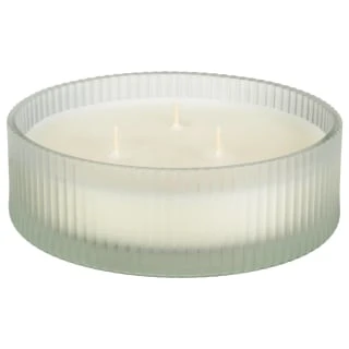 B&M Frosted 3 Wick Candle - White 3 B&M Frosted 3 Wick Candle - White