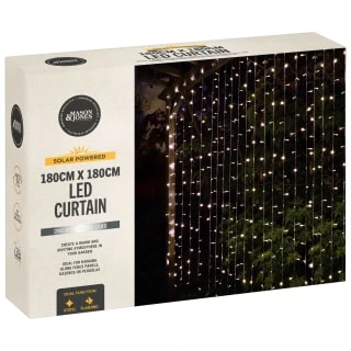 Solar Powered LED Curtain 180cm - 266 Cool White Lights 4 Solar Powered LED Curtain 180cm - 266 Cool White Lights - Image 2