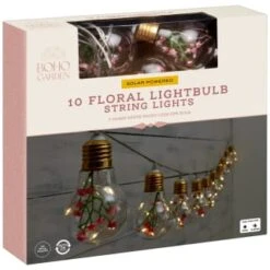 10 Solar Floral Lightbulb String Lights -Garden Furniture 392903 10 solar floral lightbulb string lights 21