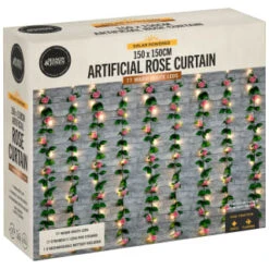 Artificial Rose Solar Curtain 9 Artificial Rose Solar Curtain -Garden Furniture 392925 150x150cm artificial rose solar curtain 3