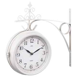 B&M Outdoor Dual Sided Station Clock - Cream 4 B&M Outdoor Dual Sided Station Clock - Cream - Image 2