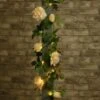 Artificial Rose Solar Garland -Garden Furniture 392943 200cm artificial rose solar garland