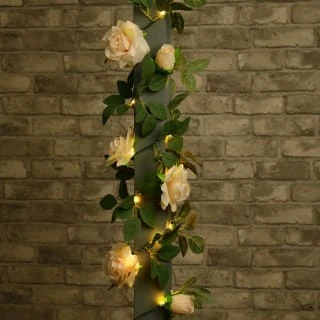 Artificial Rose Solar Garland 3 Artificial Rose Solar Garland