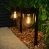 Monaco Solar Powered Post Lights 2pk 2 Monaco Solar Powered Post Lights 2pk -Garden Furniture 392976 2 pack monaco solar powered post lights