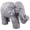 B&M Large Stone Elephant Ornament -Garden Furniture 392981 large decorative stone elephant