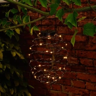 B&M Solar Powered Spiral Lantern - Black 4 B&M Solar Powered Spiral Lantern - Black - Image 2