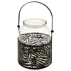 B&M Urban Eden Glass & Metal Jar - Black -Garden Furniture 393039 urban edan metal and glass jar black