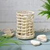 B&M Woven Candle Holder 1 B&M Woven Candle Holder -Garden Furniture 393047 ocean air woven candle 2