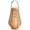Large Solar Powered Natural Lantern 1 Large Solar Powered Natural Lantern -Garden Furniture 393064 solar powered natural lantern with flickering warm white led 2