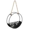 B&M Urban Eden Round Hanging Planter - Black -Garden Furniture 393068 urban eden round hanging black planter
