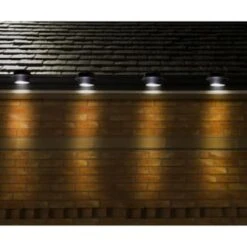 Solar Powered Fence & Gutter Lights - Black 4pk