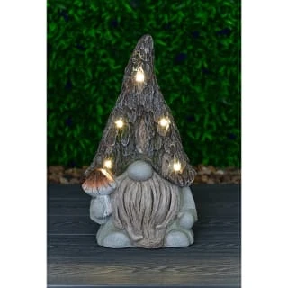 B&M Solar Rustic Gonk Gnome Ornament - Mushroom 4 B&M Solar Rustic Gonk Gnome Ornament - Mushroom - Image 2
