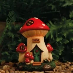 B&M Assorted Mushroom House Ornament With Glowing Solar Light 13 B&M Assorted Mushroom House Ornament With Glowing Solar Light -Garden Furniture 393429 mushroom house ornament with glowing solar light 4