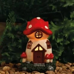 B&M Assorted Mushroom House Ornament With Glowing Solar Light 14 B&M Assorted Mushroom House Ornament With Glowing Solar Light -Garden Furniture 393429 mushroom house ornament with glowing solar light 5