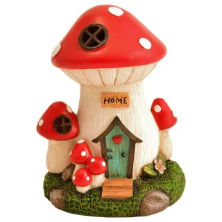 B&M Assorted Mushroom House Ornament With Glowing Solar Light 5 B&M Assorted Mushroom House Ornament With Glowing Solar Light - Image 3
