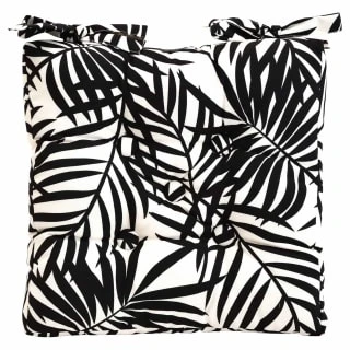 Luxury Seat Pad - Black Palm Leaf Print 3 Luxury Seat Pad - Black Palm Leaf Print