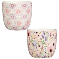 B&M Boho Garden Ceramic Plant Pots 3pk - Flowers -Garden Furniture 393644 3pk boho garden ceramic plant pots group