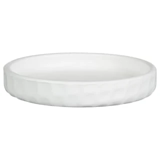 B&M White Ceramic Planter With Base Plate 6 B&M White Ceramic Planter With Base Plate - Image 4