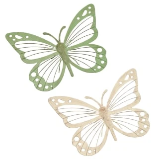 B&M Large Metal Butterfly Wall Art - Cream 4 B&M Large Metal Butterfly Wall Art - Cream - Image 2