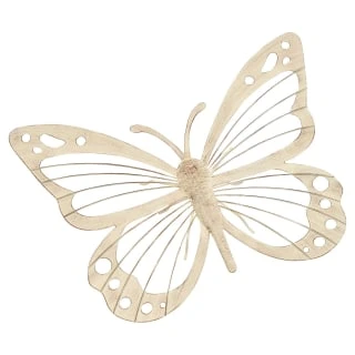 B&M Large Metal Butterfly Wall Art - Cream 3 B&M Large Metal Butterfly Wall Art - Cream