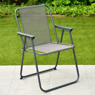 Simply Garden Folding Relaxer Chair - Grey 3 Simply Garden Folding Relaxer Chair - Grey