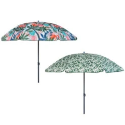 B&M Superbloom Sun Printed Parasol 1.8m - Leaf 7 B&M Superbloom Sun Printed Parasol 1.8m - Leaf -Garden Furniture 393761 superbloom sun 1 8m printed parsasol group