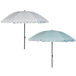 B&M Ocean Air Printed Parasol 1.8m - Geo 7 B&M Ocean Air Printed Parasol 1.8m - Geo -Garden Furniture 393762 ocean air 1 8m printed parsasol group