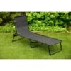Vancouver Premium 3 Position Folding Relaxer Bed - Black 1 Vancouver Premium 3 Position Folding Relaxer Bed - Black -Garden Furniture 395731 vancouver premium 3 position folding relaxer bed