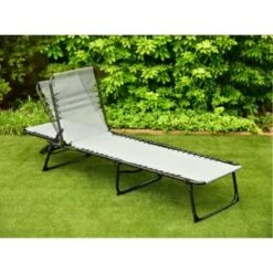 Dakota Premium 3 Position Folding Relaxer Bed - Grey 9 Dakota Premium 3 Position Folding Relaxer Bed - Grey -Garden Furniture 395732 dakota premium 3 position folding relaxer bed