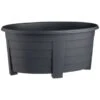Oval Planter - Black -Garden Furniture 397060 55cm oval planter black