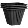 Square Planter 3pk - Black 2 Square Planter 3pk - Black -Garden Furniture 397062 3 pack square planters black
