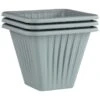 Square Planter 3pk - Grey 2 Square Planter 3pk - Grey -Garden Furniture 397063 3 pack square planters grey
