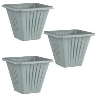 Square Planter 3pk - Grey 5 Square Planter 3pk - Grey - Image 3